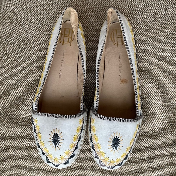 House of Harlow 1960 Kole Espadrilles. Supple Leather w/Embroidered Pattern.38.5 - Picture 2 of 13